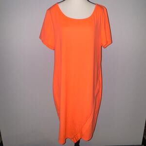 Bobbie Brooks Orange Asymmetrical hem Dress women’s size 2X